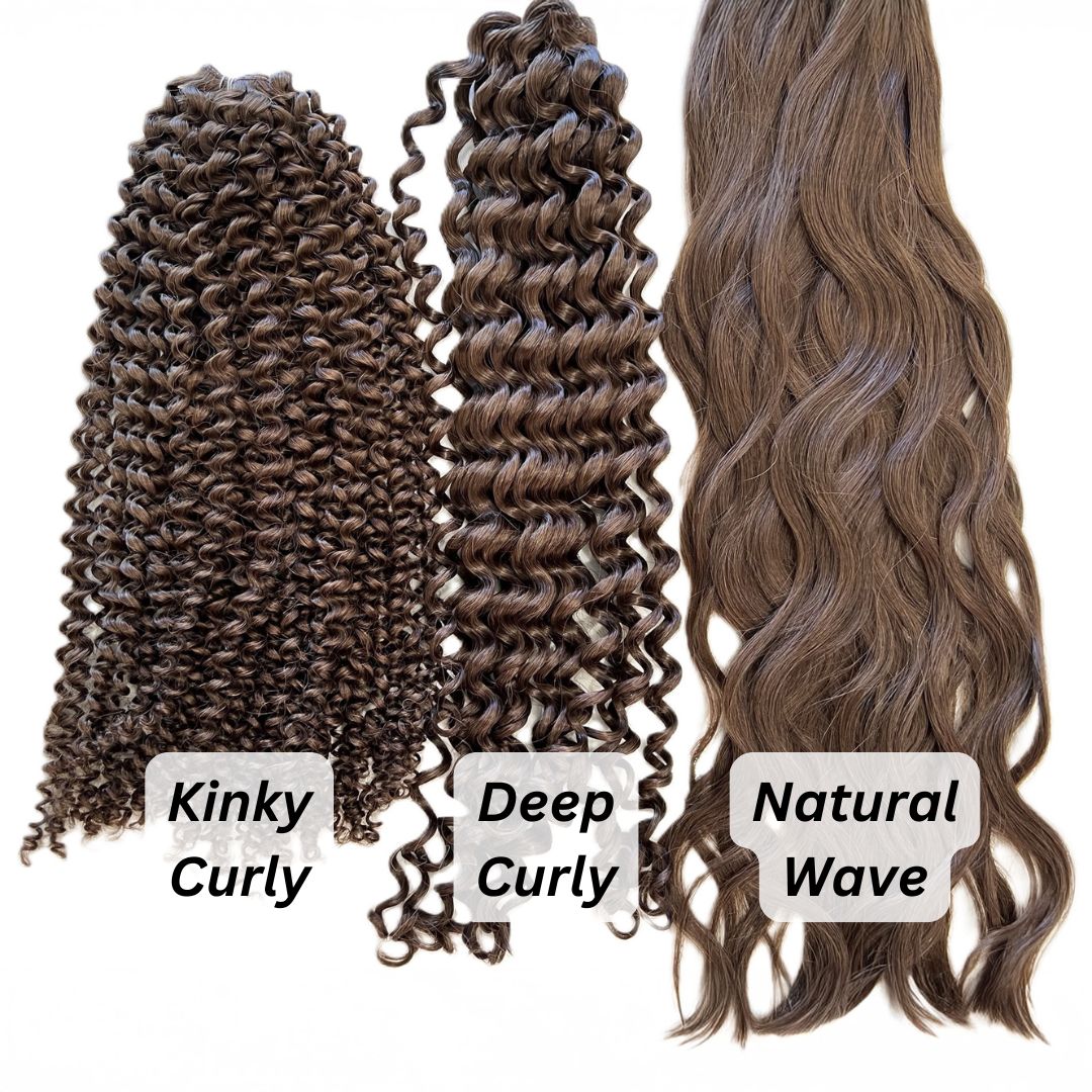 Curly/Wavy Tape Extensions, 100 g – Invisible Tapes | Slawisches Echthaar