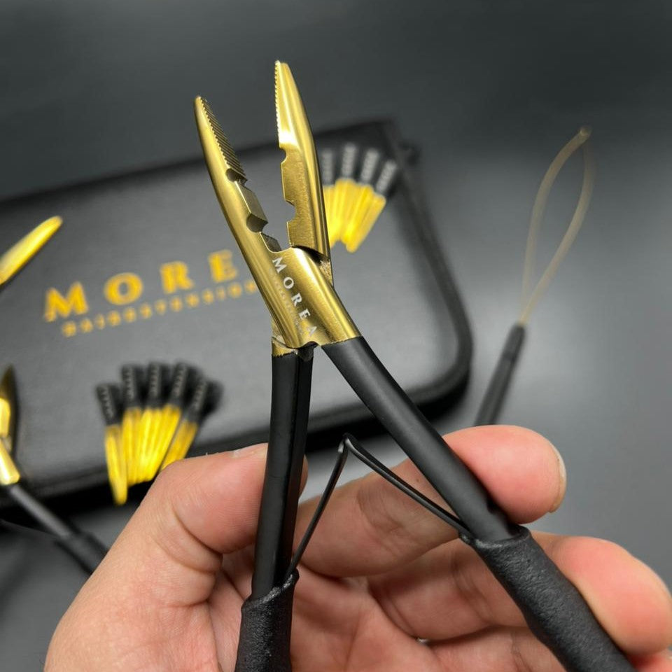 Edelstahl-Applikationszange für die Genius Weft-Technik