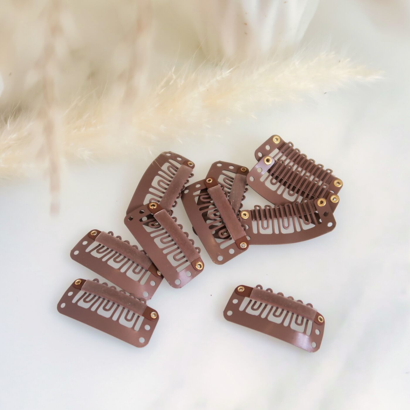 Hellbraune Clip-in Extensions Klammern für Extensions