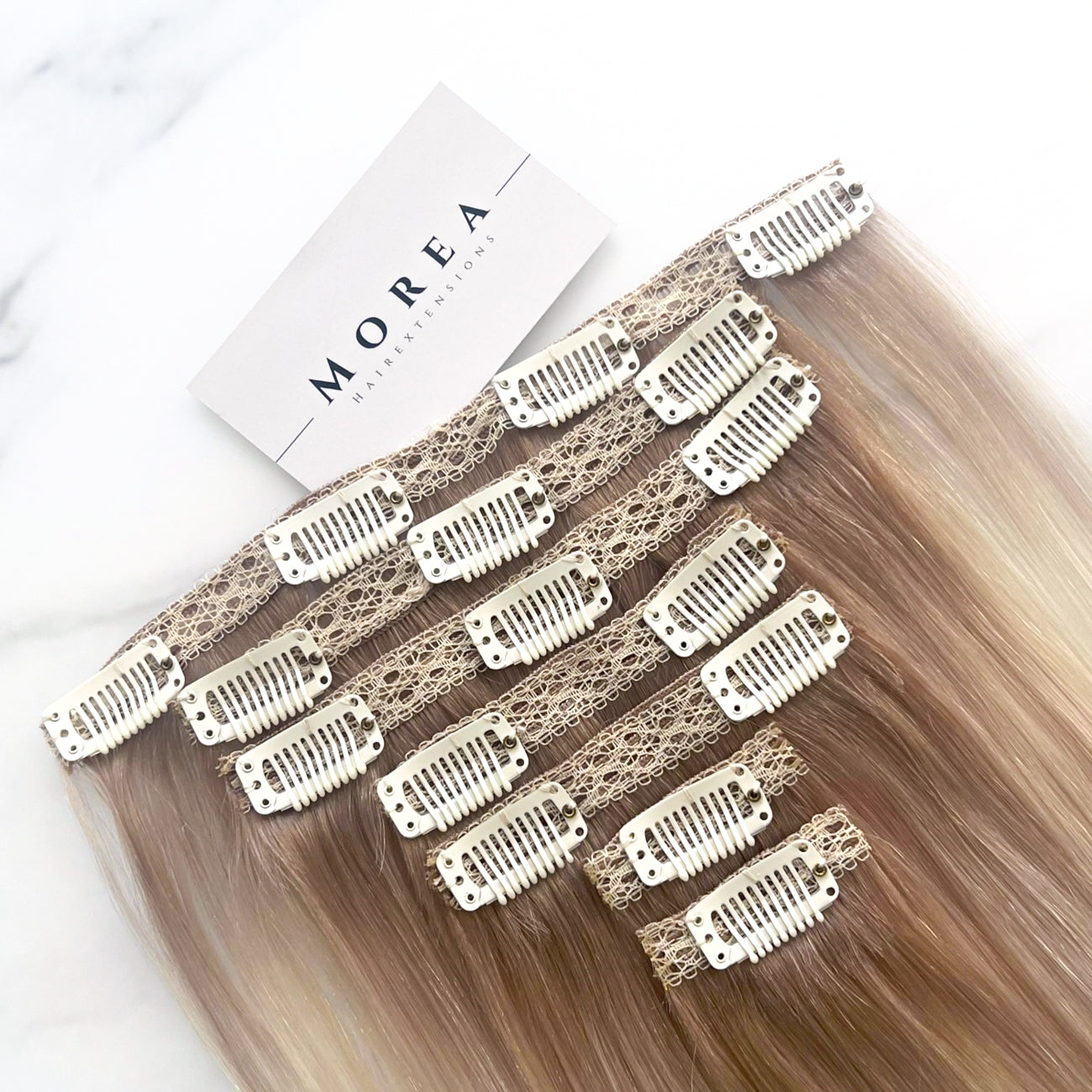 Clip-In Extensions, 100 g – 7-teiliges Set | Slawisches Echthaar