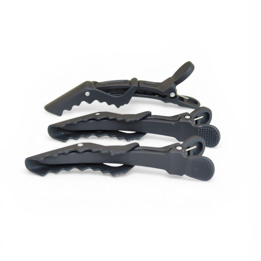 Professionelle Haarstylingklammern, Fingerclips schwarz, 3er-Pack