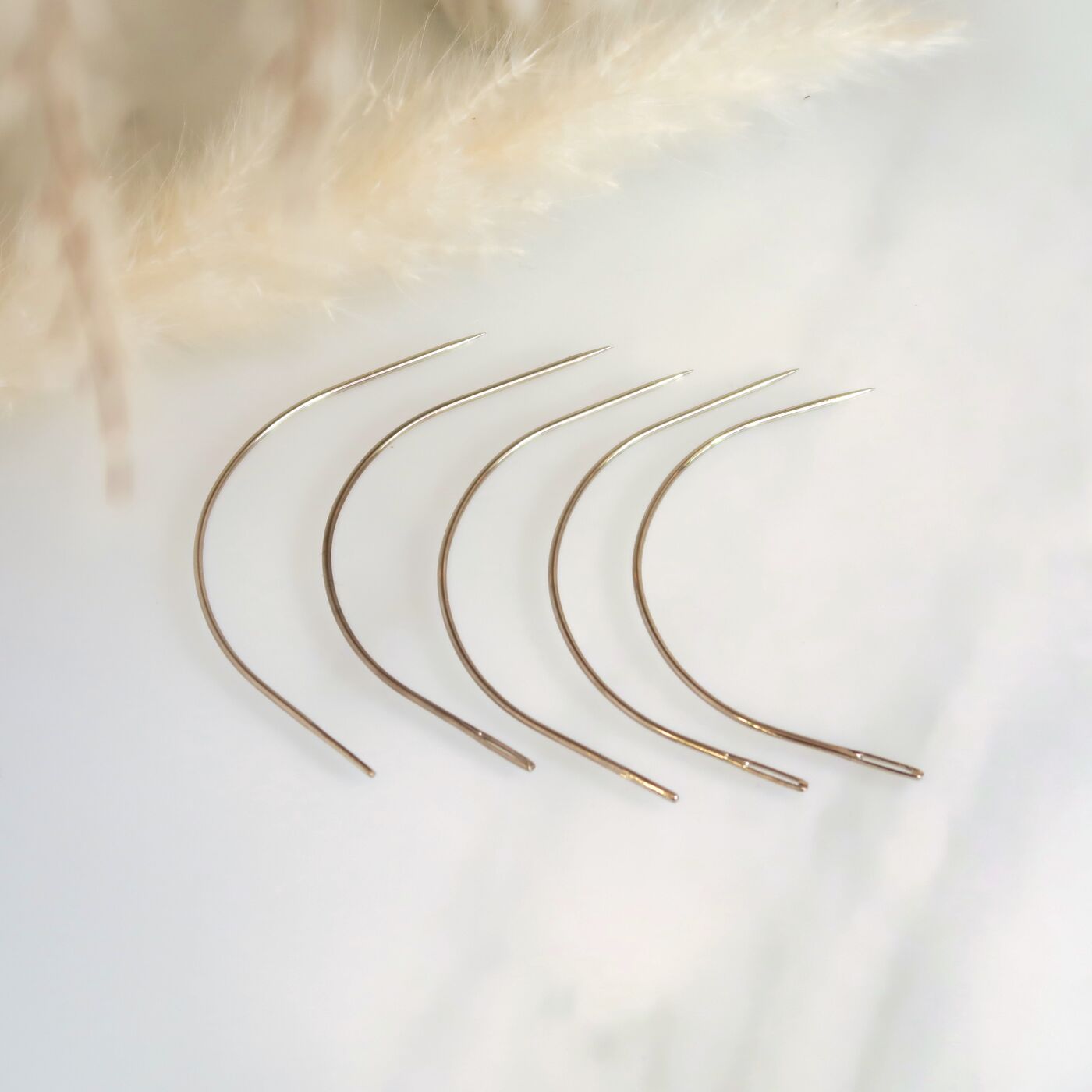 Grosse Weft-Nadeln aus rostfreiem Stahl, 5er Pack, ca. 8 cm